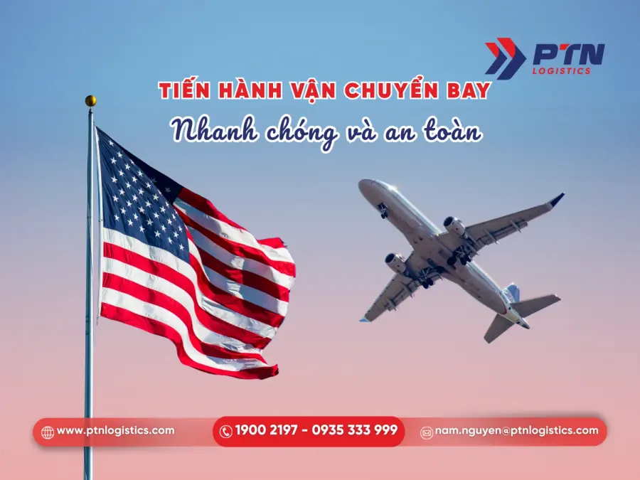 Tiến hành vận chuyển hàng bằng máy bay