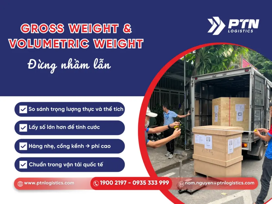 Tìm hiểu trong lượng thực và trọng lượng thể tích
