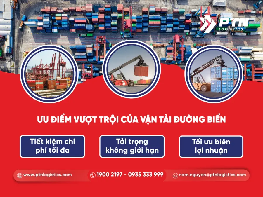 Các ưu điểm vượt trội của vận tải đường biển