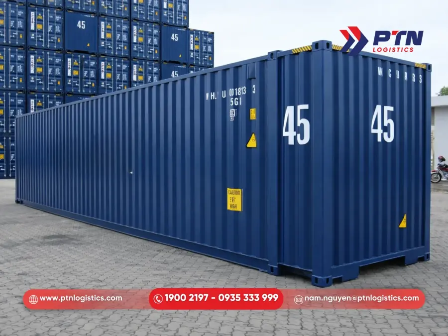 Container 45 feet là gã khổng lồ vận tải