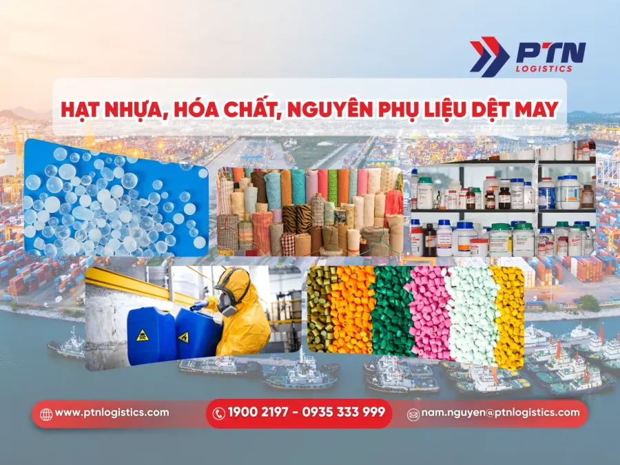 Hạt nhựa, hóa chất và nguyên phụ liệu dệt may