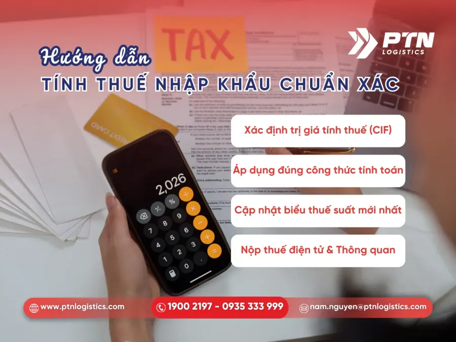 Hướng dẫn cách tính thuế nhập khẩu