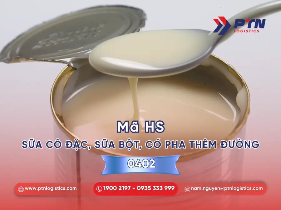Mã HS Code sữa cô đặc sữa bột