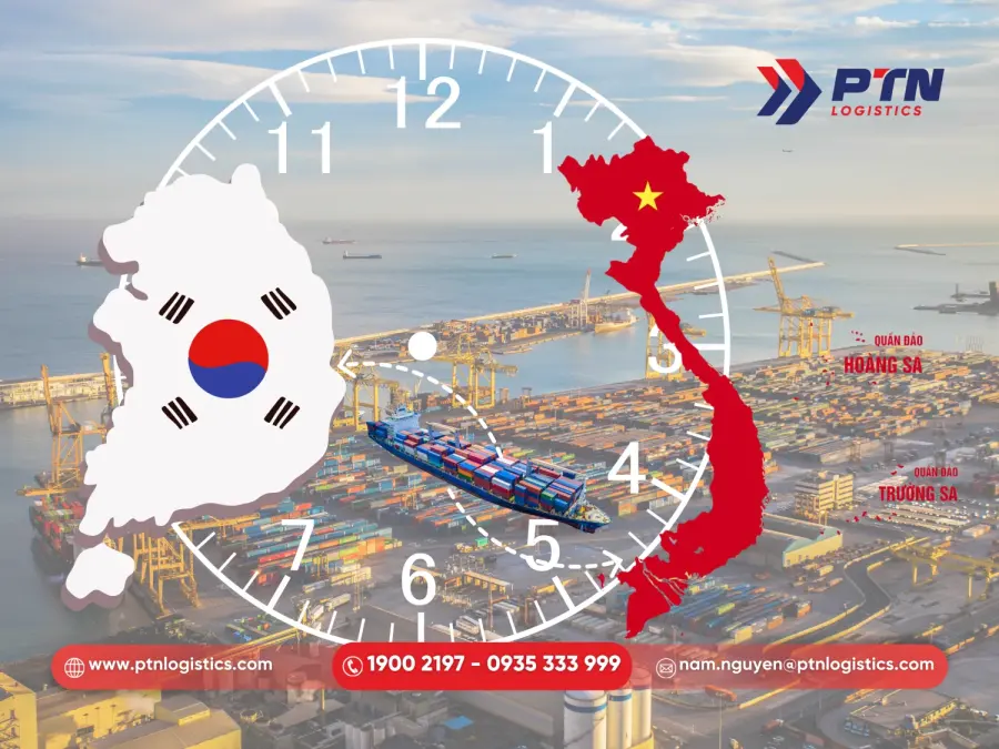 Thời gian vận tải đường biển từ Việt Nam sang Hàn Quốc