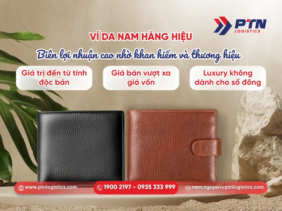 Vì sao ví da nam hàng hiệu nhập khẩu lại có biến lợi nhuận cao