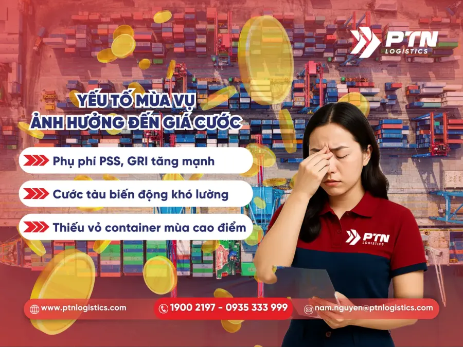 Yếu tố mùa vụ sẽ ảnh hưởng đến giá cước