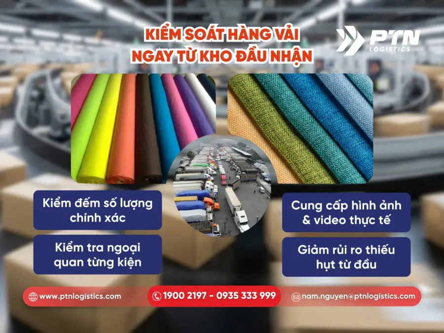 Kiểm soát hàng vải ngay tại kho đầu nhận
