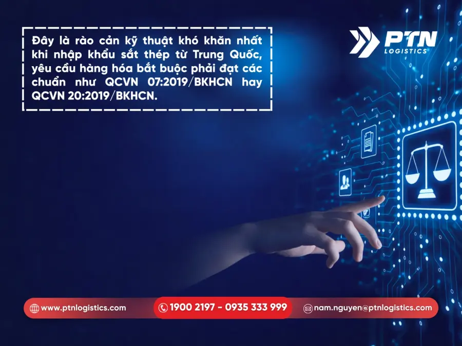 Rào cản khó khăn nhất khi nhập khẩu sắt thép từ Trung Quốc
