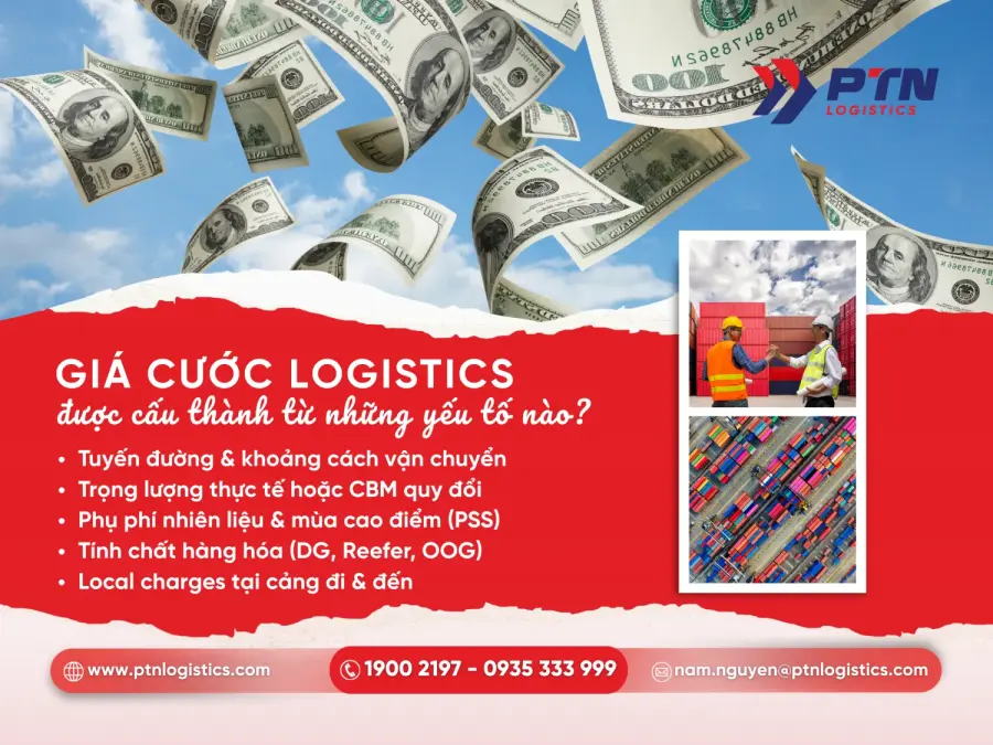 Yếu tố ảnh hưởng đến giá cước dịch vụ vận tải logistics
