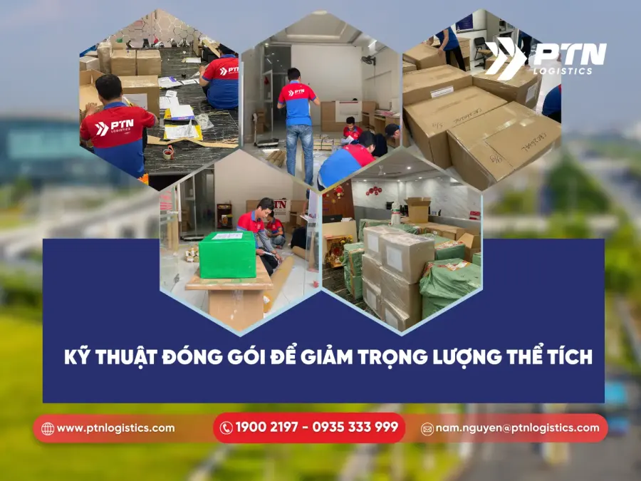 Kỹ thuật đóng gói để giảm trọng lượng thể tích của hàng