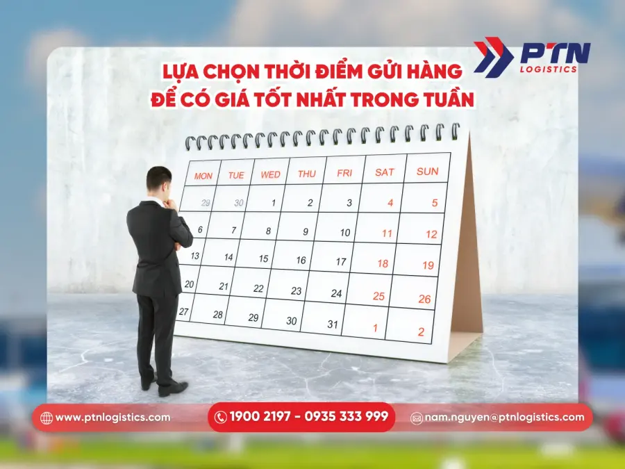 Lựa chọn đúng thời điểm gửi hàng để có giá tốt nhất trong tuần
