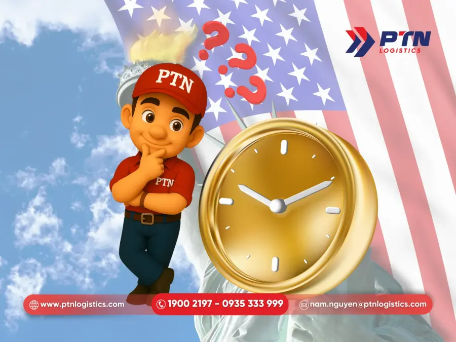 Thời gian vận chuyển hàng đi Mỹ