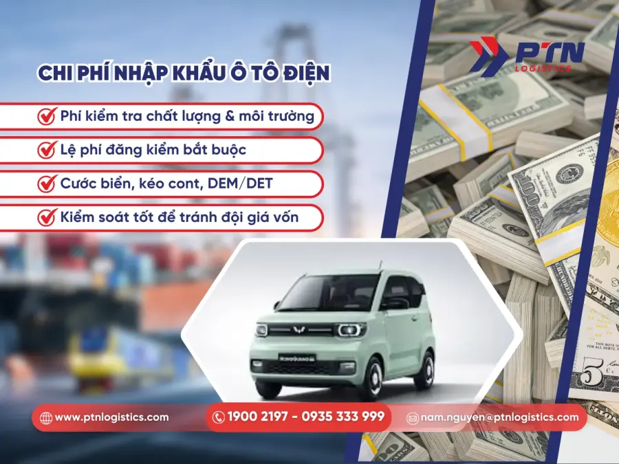 Chi phí nhập khẩu của ô tô điện