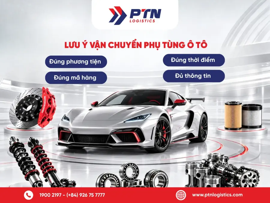 Lưu ý vận chuyển phụ tùng ô tô